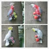 Sculptures Creative Resin Parrot Wall Tree Mounted Outdoor Garden Decoration Statue Animal Sculpture For Home Office Garden Decor Ornament