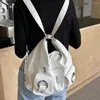Sacs à bandoulière Mode Vintage en cuir femmes fourre-tout sac à main Y2K grande capacité rétro sac à dos couleur unie sac plusieurs poches sacs à dos