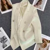 Casual Pak met Lange Mouwen Blazer Kantoor Dame Lente Herfst Mode Elegante Effen Bovenkleding Jas Voor Vrouwen Vrouwelijke Jas 240229