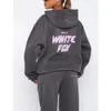 Designer Tracksuits White Fox Hoodie Mulheres Primavera Outono Inverno Novo Hoodie Set Moda Desportivo Manga Longa Pulôver Com Capuz Corredores White Fox 6862