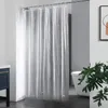 シャワーカーテン防水性厚くなったバスルームアクセサリー半透明のスライディングカーテンミニマリストバス