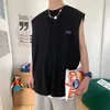 Men Summer Tank Tops Cotton Loose Sleeveless Shirts Korea Fashion Vest Male Beach Vests Casual Shirt White Harajuku Undershirt 240329