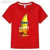 T-shirts Stumble Guys T-shirts filles garçons dessin animé banane décontracté à manches courtes hauts enfants Stumble Guys jeux T-shirts y2k filles garçons vêtements ldd240314