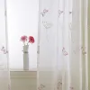 Zasłony Pasterski motyl Dandelion haftowane zasłony Dziewczęta sypialnia okno Sheer Tiul do salonu Drapy Tiulle Curtians