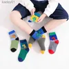 Детские носки, новые 5 пар детских носков, весенне-осенние хлопковые носки с рисунком динозавра для мальчиков, носки для девочек 3-15 лет yq240314