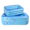 Bathtubs Inflatable Baby Swimming Pool Portable Rectangle Kids Swimming Pools Toddler Water Game Play Center 3 Rings for Family Adult Kid