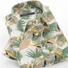 Men's Casual Shirts Ultra-thin Summer Mens Short-sleeved Floral Shirt Plus Size 7XL 8XL 9XL 10XL Beach Seaside Print Loose Hawaiian