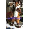 Mascot Costumes Brown Long Fur Furry Wolf Husky Dog Fursuit Mascot Costume Adult Cartoon Character Temple Fair Merchandise Street Zx2990