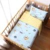 Set biancheria da letto per bambino Borns Kit culla Copripiumino in cotone Federa Lenzuolo Materasso per ragazzo Ragazza 3 pezzi Lettino senza imbottitura 240307