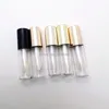 Aufbewahrungsflaschen 1,2 ml, 50 Stück, schwarze Kappe, klare Flasche, kleine Lippenfarbe, leeres Kunststoffrohr, Mini-Typ-Verpackung