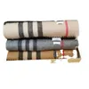冬100％カシミアデザイナースカーフ高品質の柔らかいファッションメンズレディーススカーフニュートラルクラシック大型格子縞のケープ模倣5色31HJ2