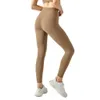 Kvinnor Yoga byxor leggings naken lycra hög midja höftlyft kvinnor en bit som kör fitness sport slitage