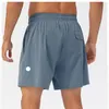 2024 lululemenI Mannen Yoga Sport Korte Sneldrogende Shorts met Achterzak Mobiele Telefoon Casual Running Lemenly Gym Jogger Broek gke886