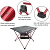 Furnishings Lightweight Camping Table with Cup Holder & Aluminum Poles Portable Picnic Table Folding Camp Table for Bbq Hiking Fishing