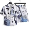 Designer Suit Sanya Tourism Set Summer Short Sleeved Mens Shirts Beach Vacation Leisure Loose Shorts Fashion Pum0