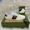 Avec Box Designer Casual Chaussures Abeilles Ace Baskets Basses Hommes Femmes Chaussures Haute Qualité Tigre Brodé Noir Blanc Vert Rayures Baskets De Marche 559