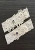 Conjunto de cinto de liga de noiva de renda com strass azul frisado liga de lembrança de casamento IvoryBlueBurgundyNavy liga de casamento para noiva2383649