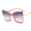 Occhiali da sole Designer di marca T 2024 Occhiali da sole quadrati oversize da donna Occhiali da sole femminili con montatura grande Tonalità colorate Fpr Oculos