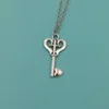 10Pc Alloy Antique Silver Fashion key Pendant Necklace For Men & Womens Jewelry Accessories A-860d