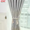 Curtains European Silver Shading Blackout Curtains for Living Room Bedroom Dining Elegant Embroidery Thickened Fashion Simple Decoration