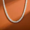 Collana da tennis con diamanti ghiacciati, gioielli da uomo Hiphop con zirconi veri in oro e argento, per uomo/donna