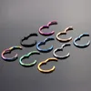 10Pcslot G23 Hinged Segment Septum Clicker Nose Rings Nipple Ear Cartilage Tragus Lip Piercing Fashion Jewelry 240311