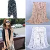 Scarves Fashion Ladies Gift Accessory Sheet Treble Clef Printed Chiffon Silk Scarf Shawl Music Note Muffler