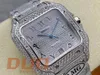 Marca independente Original alta pequena quantidade relógio de luxo Hip hop designer relógios mecânicos 40mm relógios moissanite masculinos importados relógio à prova d'água com caixa
