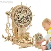 Puzzle 3D Orologio Puzzle Modello Kit Puzzle in legno Puzzle 3D Kit di costruzione in legno Puzzle 3D in legno Orologio da tavolo per realizzare orologio pirata 240314