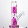 3D Heady Glass Bong拡散ダウンステムグローダークストレートパーコレーター18mm雌ジョイントLXMD20104 LXMD20106 LXMD20107