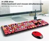 Wireless Bluetooth Keyboard Mouse Kit Cute Steampunk 24G 104pcs Mixed Color Round Retro Colorful Combos9755922