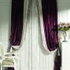 Curtains Haute Custom Italian Velvet Curtains Light Luxury European Simple Modern for Living Room Bedroom Villa Color Combination Curtain