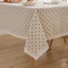 Table Cloth B-90 Tablecloth Daisy Print Dotted Flower Pastoral Cotton Linen Household Cover