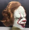 Máscara de It de Stephen King, máscara de payaso de terror Pennywise, máscara de payaso, accesorios para disfraz de Halloween GB840