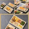 Take Out Containers Biodegradable Disposable Use Takeout Sushi Box Container Multi Sizes One-off Take-away Sashimi Chirashi Plate To-go