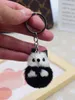 10pcs/lots Cute Real Genuine Mink Fur Panda Bear Bag Charm Keychain Purse Car Phone Pendant Kids Toys Gift