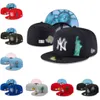 Nouveau 2024 Designers Chapeau ajusté Hommes Baseball Chapeaux Noir Couleur Hip Hop Broderie Adulte Plat Peak pour Hommes Femmes Plein Fermé 7-8