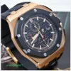 AP Watch Top Machinery Watch Orologio meccanico automatico serie Royal Oak con visualizzazione della data, temporizzazione flyback/salto all'indietro 42 mm 26470SO.OO.A002CA.01