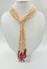 Girocollo 4-5MM Collana di perle barocche d'acqua dolce rosa Gioielli da sposa africani nigeriani 120 cm