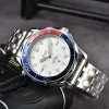 Multifunktion Nya män OMG Quartz Movement Watch Date Ceramic Bezel Business Fashion Designer Luxury Mens Watches Full rostfritt stål Rem lysande wahtcnp