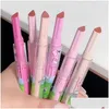 Lip Gloss Flower Love Mirror Water dla kobiet błyszczący szklany kształt serca szminka wodoodporna krystaliczna galaretka galaretka gl z3j2 dostawa upu