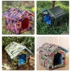 Esteras Comodidad para dormir profundamente en invierno Cama para gatos Ittle Mat Basket Productos para casas para perros pequeños Tienda para mascotas Nido de cueva acogedor, fácil de armar