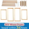 Frames DIY Wood Frame Canvas Poster Photo Frame Large Size 70x140 100x200 Wooden Frame Custom Living Room Wall Home Decor Picture Frame