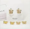 Boucles d'oreilles à clous, 10 pièces, Protection de couleur, galvanoplastie, goutte creuse, pendentif papillon, accessoires faits maison, matériaux faits à la main