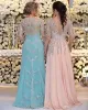 Vintage cekiny The Bride Long Rleeves Porki Mother Of Haun Sukienki Plus Size Evening Prom Sukienka