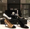 Spitzschuh High Heel Schuhe Sexy Frau Schwarz Geschenk Leder Dünne Absätze Designer Pumps Weiße Perlen Dekorationen Partykleid