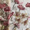 Tissu 2 yards/lot broderie florale Tulle maille tissu dentelle robe de mariée tissu bricolage rideau décoration couture fille gaze jupe tissu