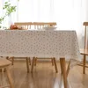 Table Cloth B-90 Tablecloth Daisy Print Dotted Flower Pastoral Cotton Linen Household Cover