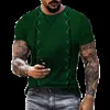 T-shirts pour hommes Été Hommes T-shirt Drôle 3D Impression visuelle Tops surdimensionnés Lâche Court Slve Hommes Vêtements Vintage Strt Solide Modèle TS Y240314