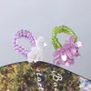 Y2K Acrylic Miyuki Beads Elastic Cute Resin Flower Charm Ring for Girls Women Fashion Bohemia Korean Ring Party Jewelry Gifts 240311